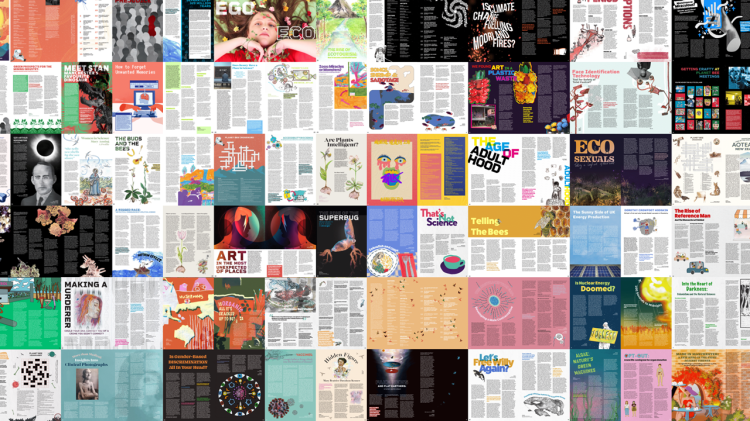 Image of pages from Planet Bee Magazine, which I founded and edited